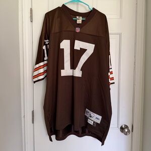 Men’s Cleveland Browns throwback Brian Sipe #17 sew on stitch jersey size 2XL